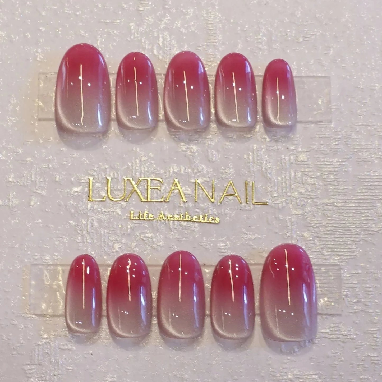 Classy-Red-Almond-20mm-Press On Nail