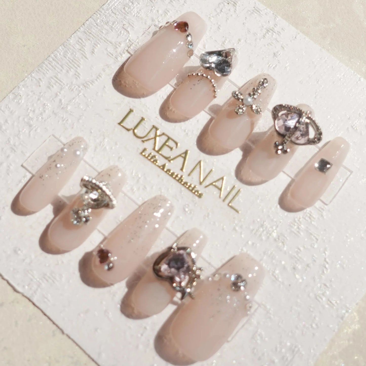 Special-Pink-Coffin-25mm-Press On Nail