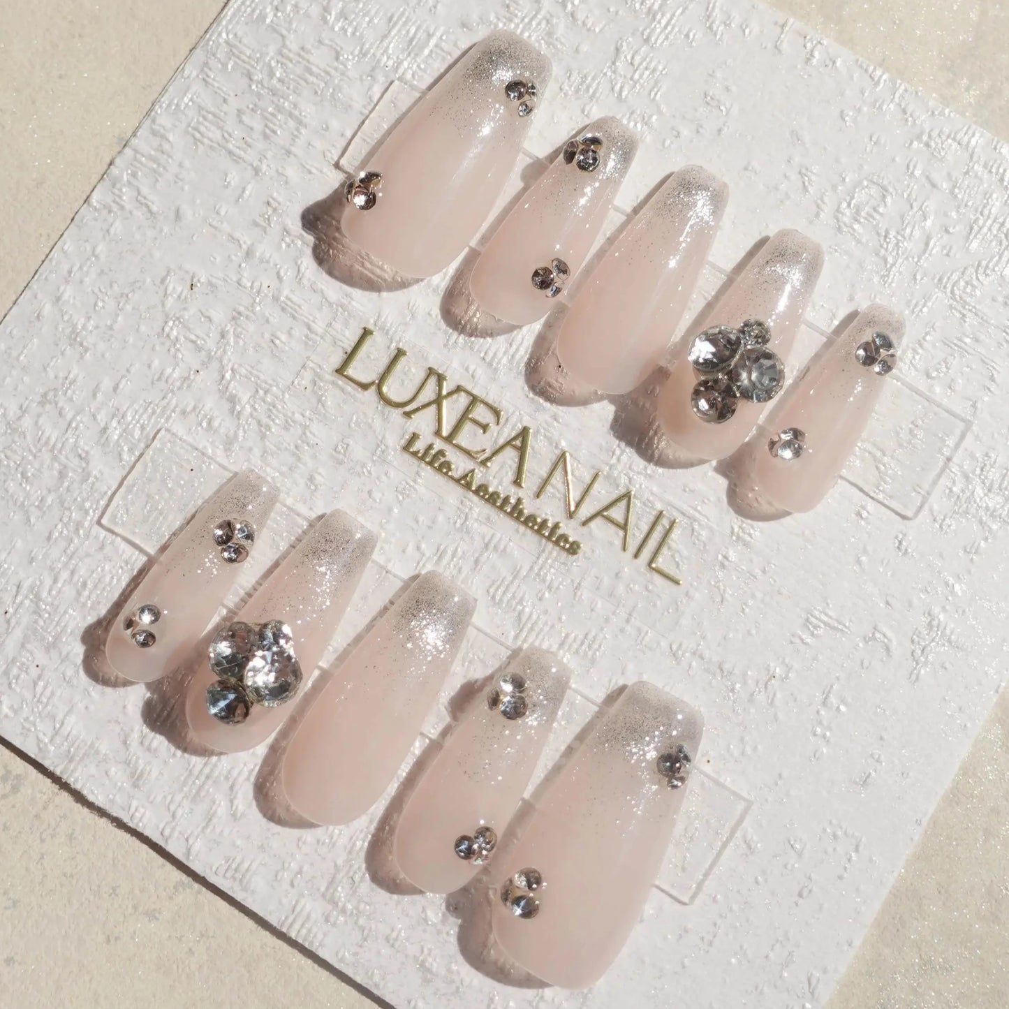 Luxy-Silver-Coffin-30mm-Press On Nail