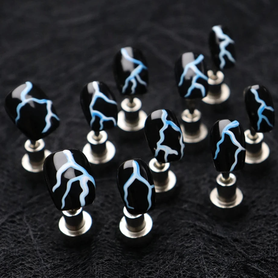 Halloween-Black-Coffin-18mm-Press On Nail