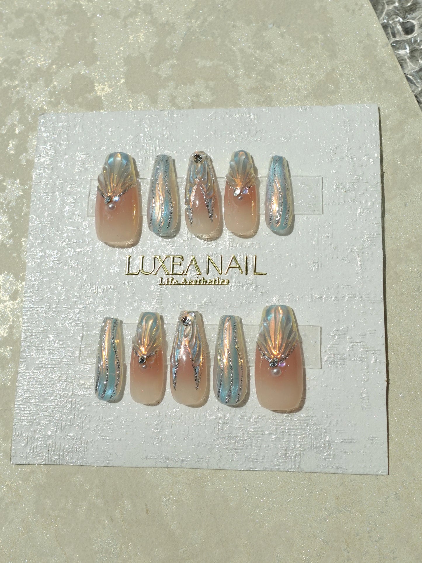 Special-Blue-Coffin-30mm-Press On Nail