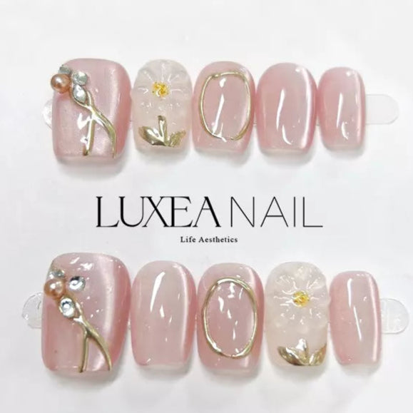 Classy-Pink-Squoval-15mm-Press On Nail