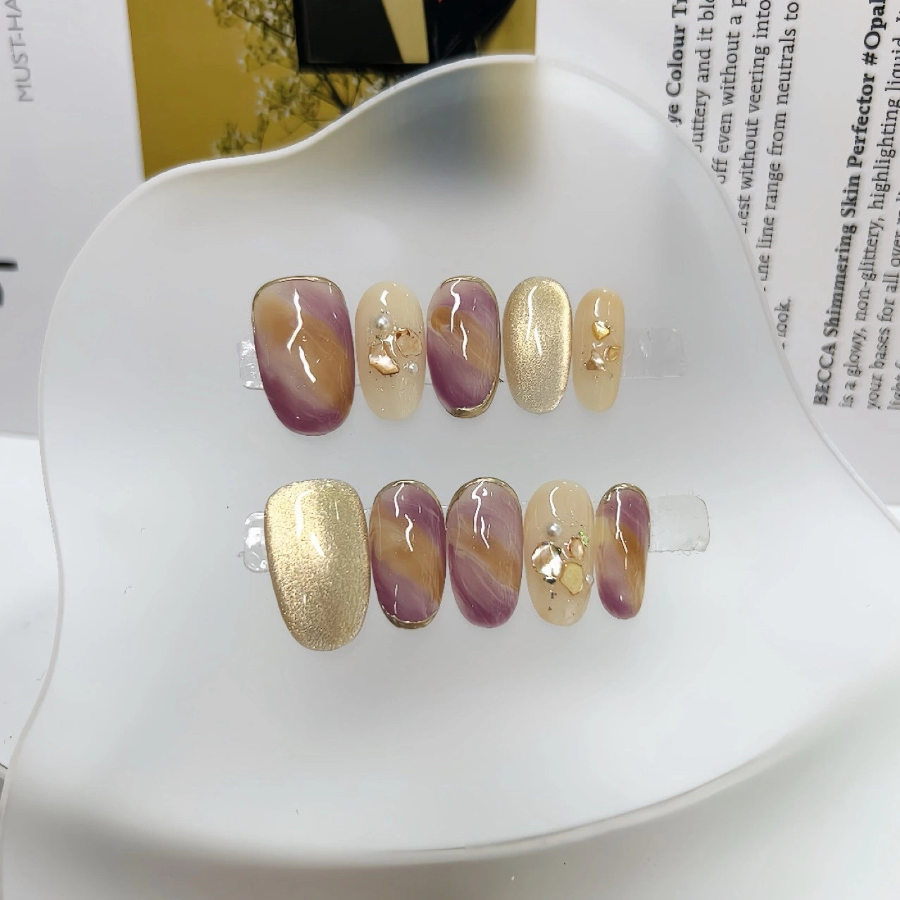 Special-Purple-Square-15mm-Press On Nail