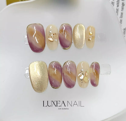 Special-Purple-Square-15mm-Press On Nail