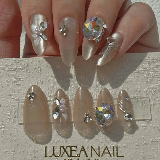 Luxy-Pink-Almond-25mm-Press On Nail