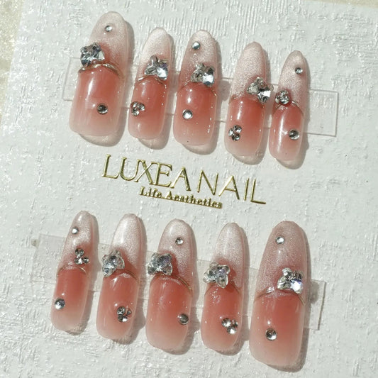 Special-White-Almond-30mm-Press On Nail