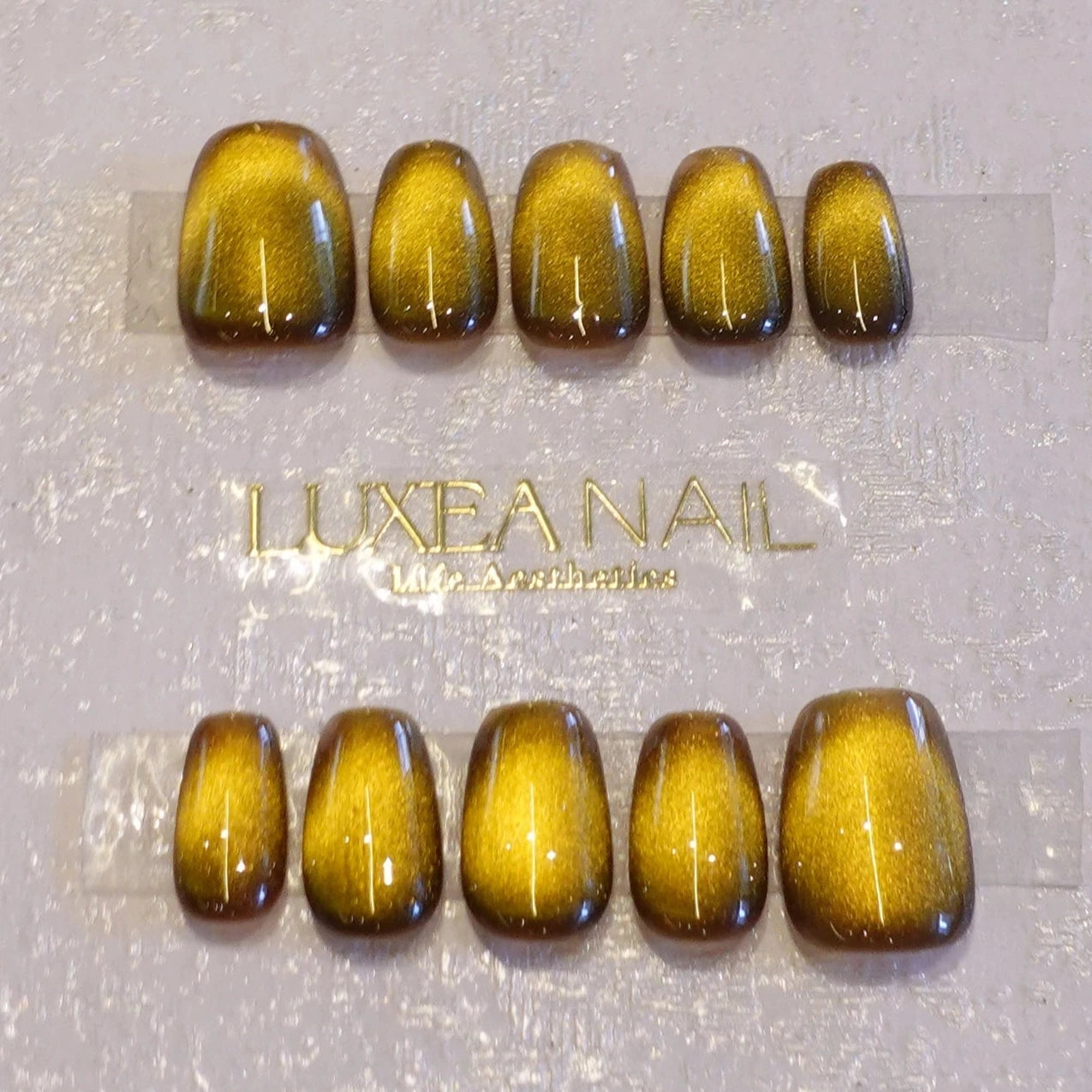 Classy-Yellow-Coffin-18mm-Press On Nail