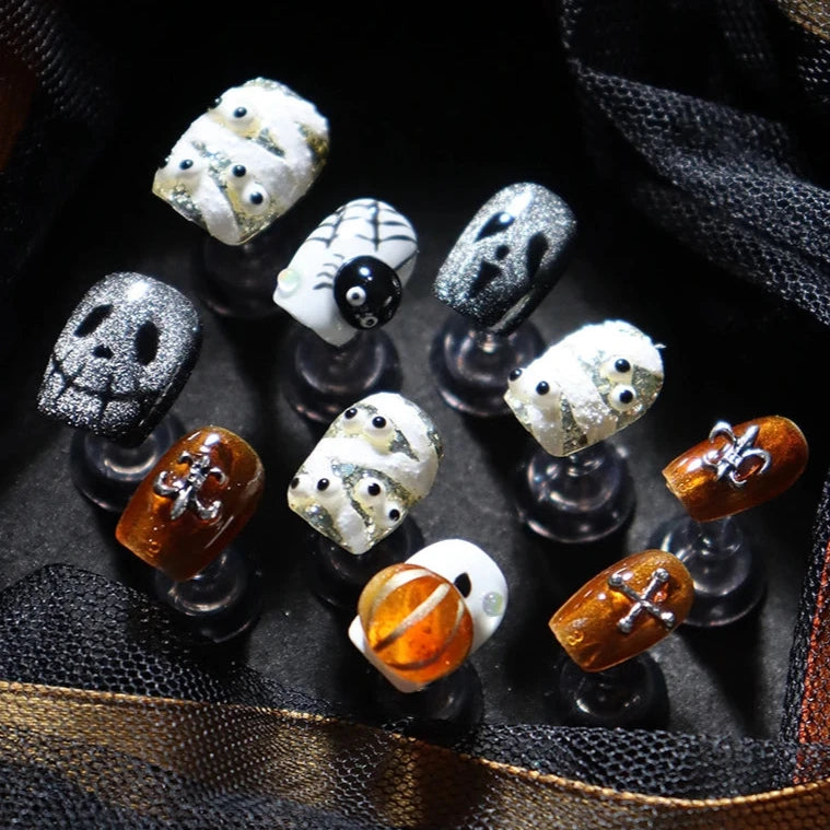 Halloween-Black-Coffin-18mm-Press On Nail