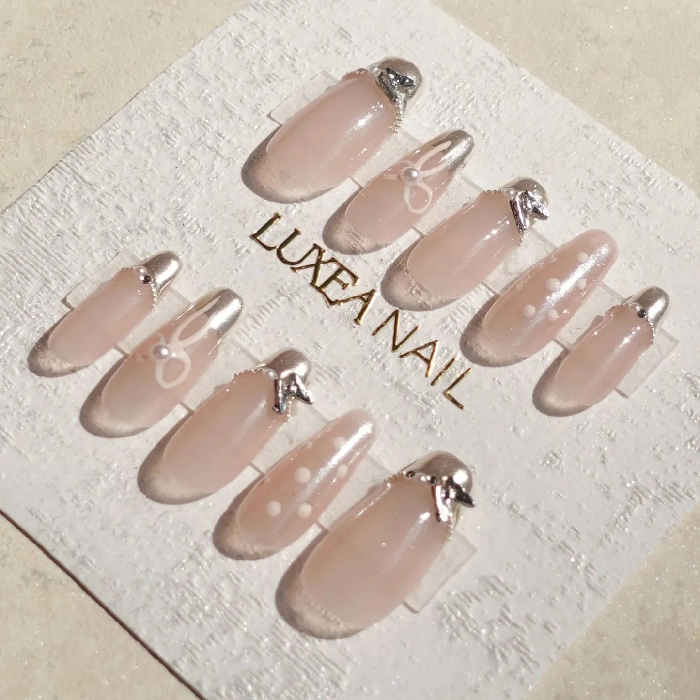 Classy-Pink-Coffin-25mm-Press On Nail