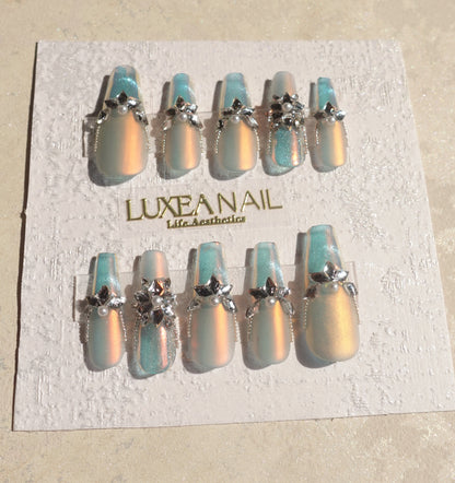 Special-Blue-Coffin-30mm-Press On Nail