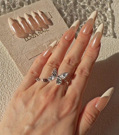 Wedding-White-Stiletto-30mm-Press On Nail