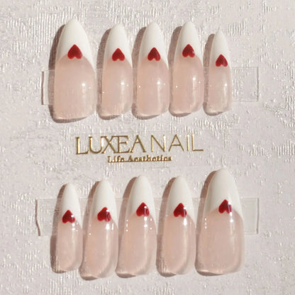 Classy-White-Stiletto-30mm-Press On Nail