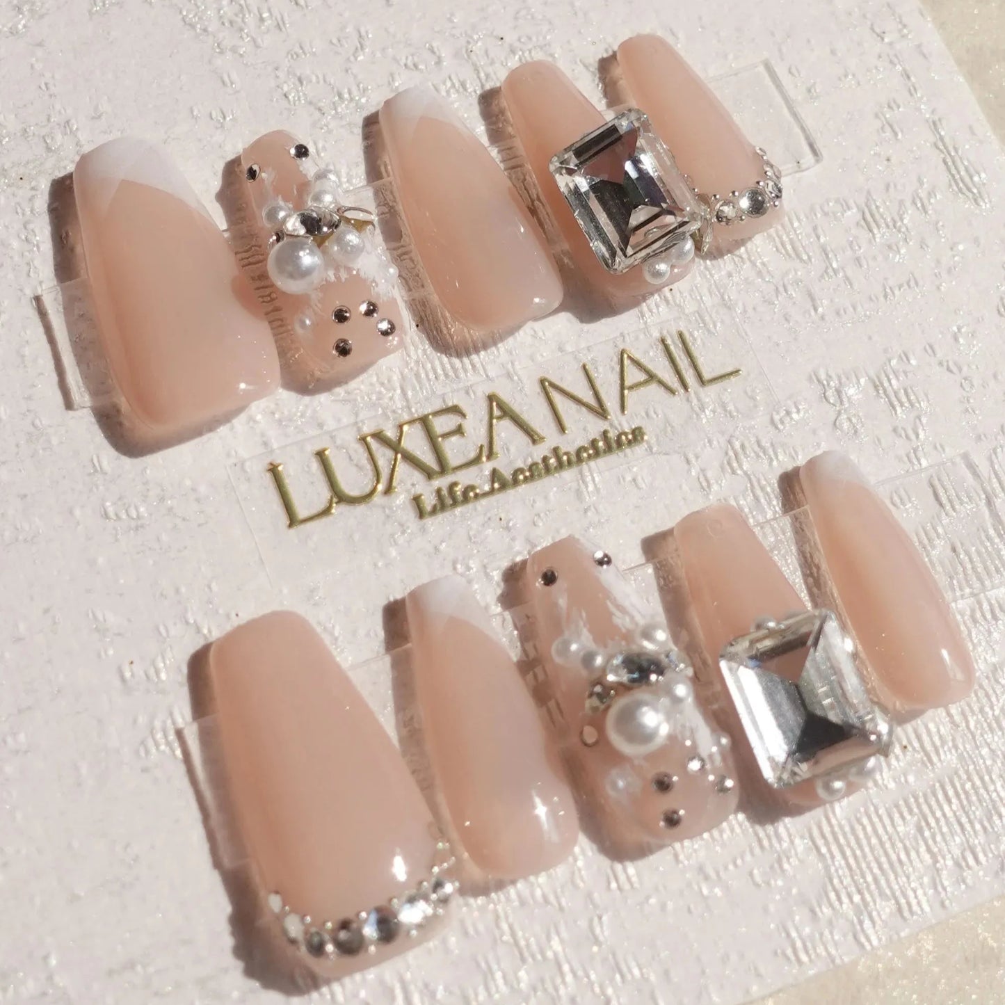 Luxy-Pink-Coffin-25mm-Press On Nail