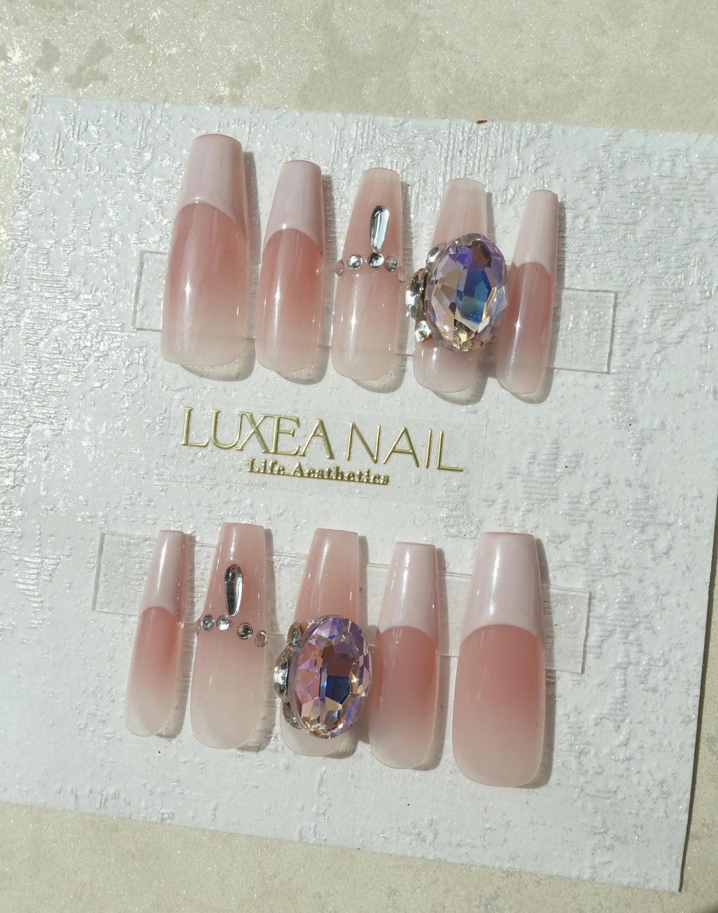 Special-White-Coffin-30mm-Press On Nail