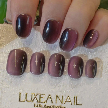 Classy-Purple-Squoval-15mm-Press On Nail