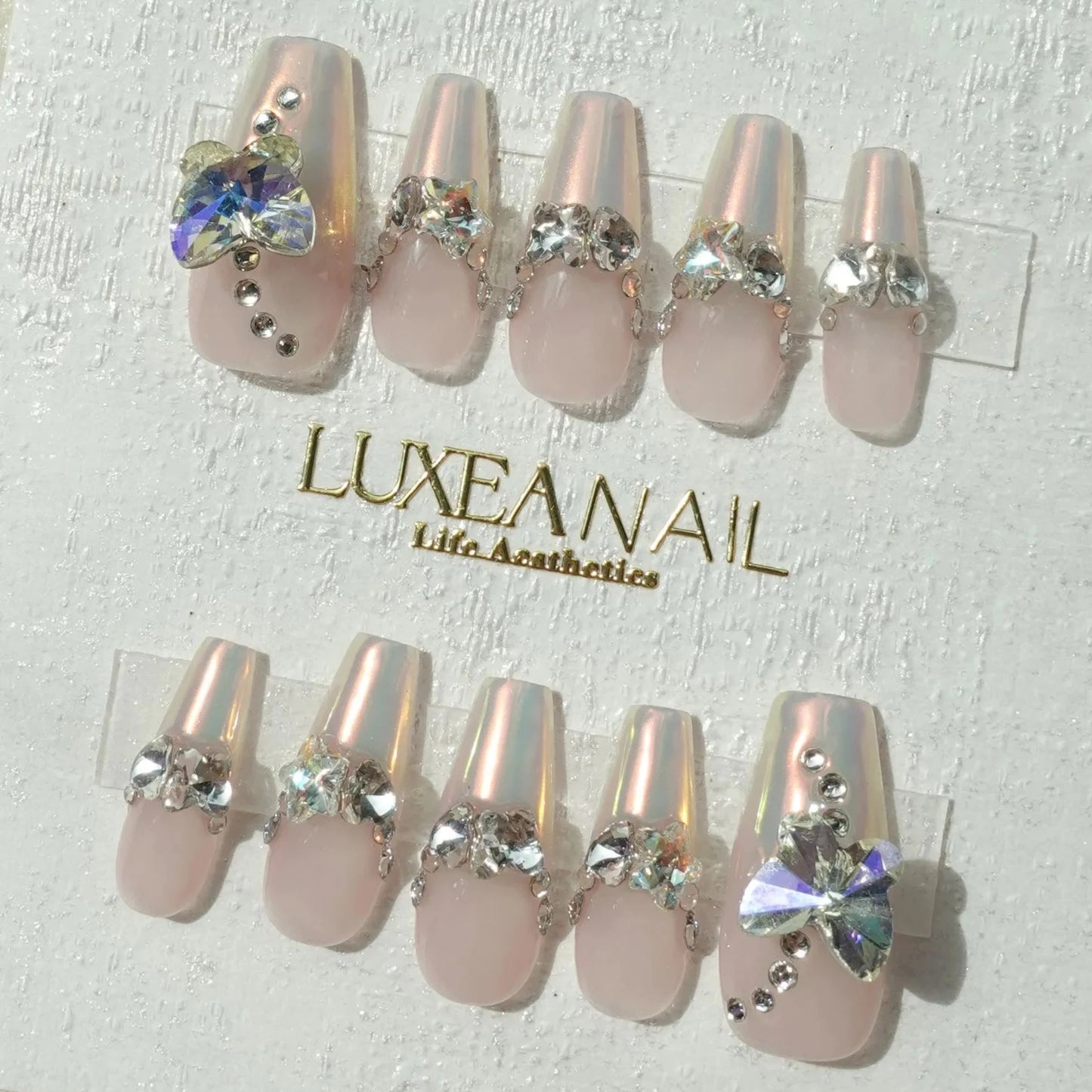 Special-White-Coffin-25mm-Press On Nail