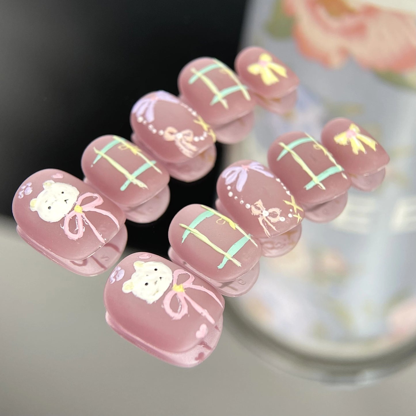 Classy-Pink-Squoval-15mm-Press On Nail