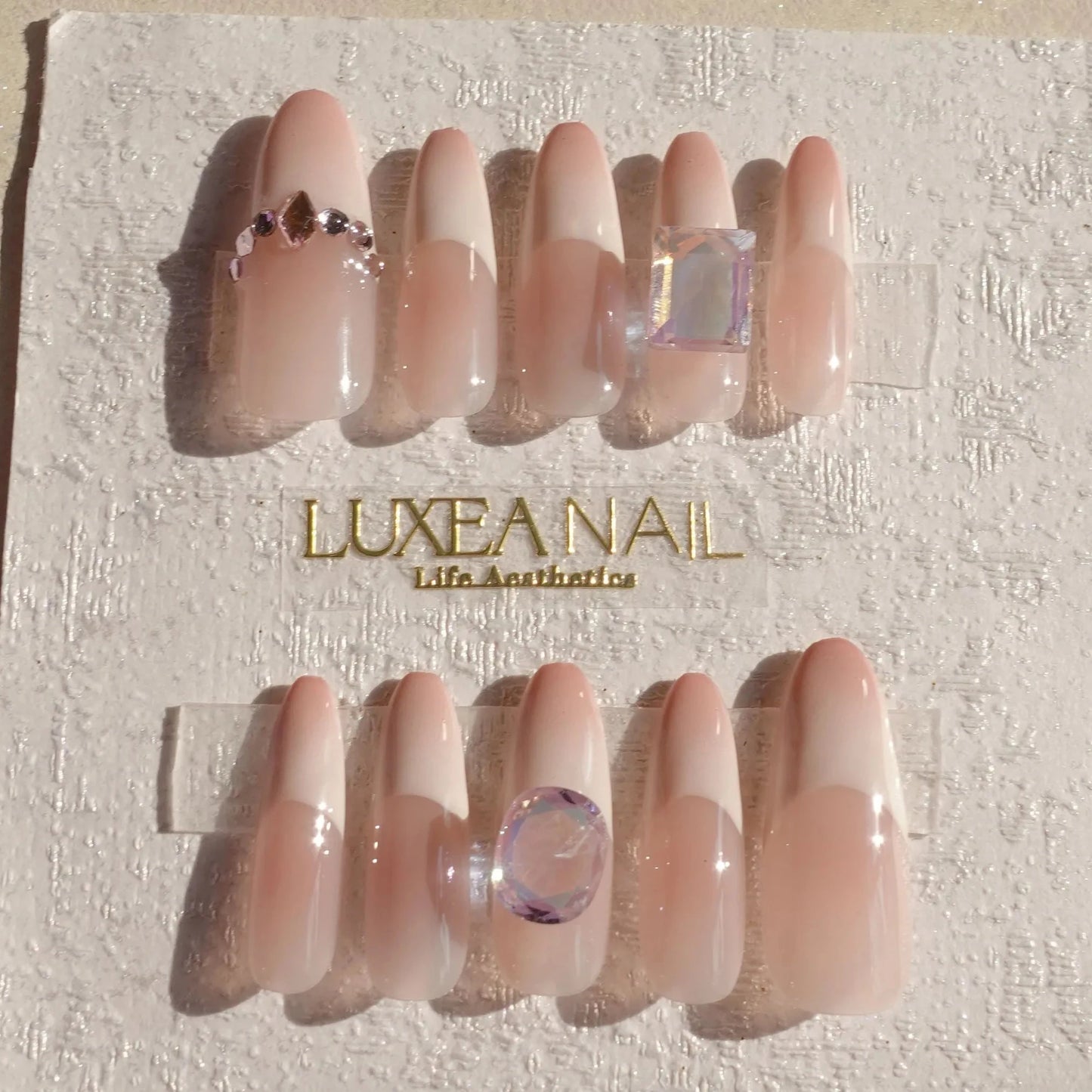 Classy-White-Almond-30mm-Press On Nail