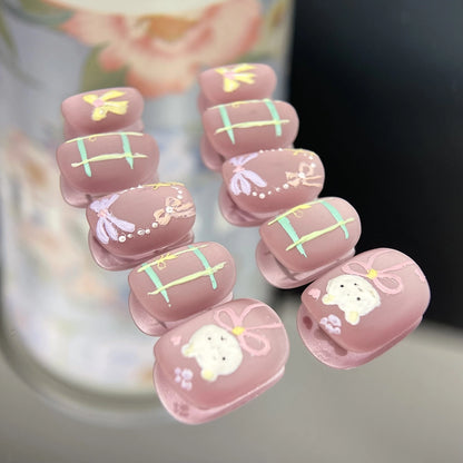 Classy-Pink-Squoval-15mm-Press On Nail