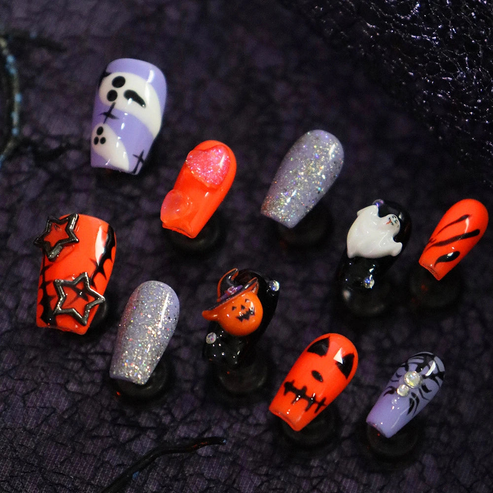 Halloween-Red-Coffin-20mm-Press On Nail