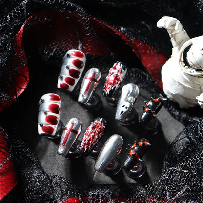 Halloween-Black-Coffin-25mm-Press On Nail