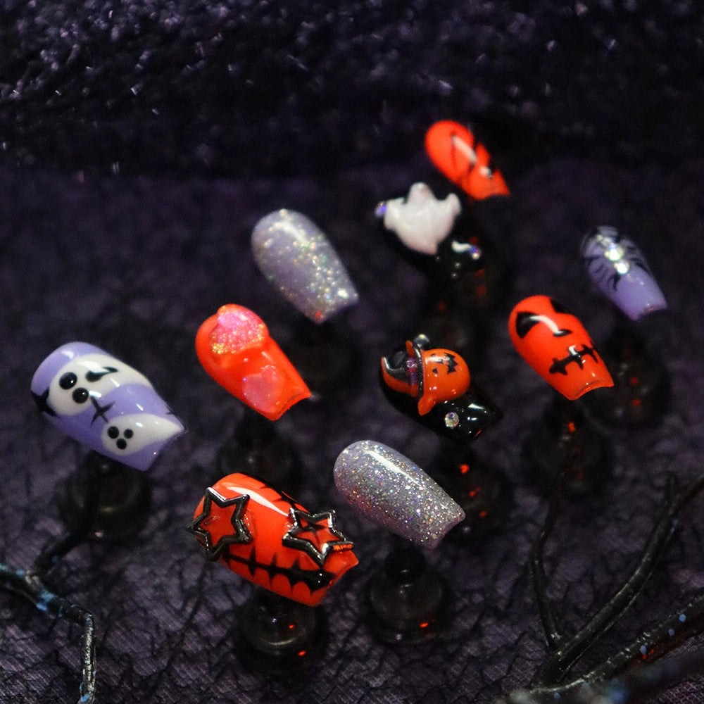 Halloween-Red-Coffin-20mm-Press On Nail